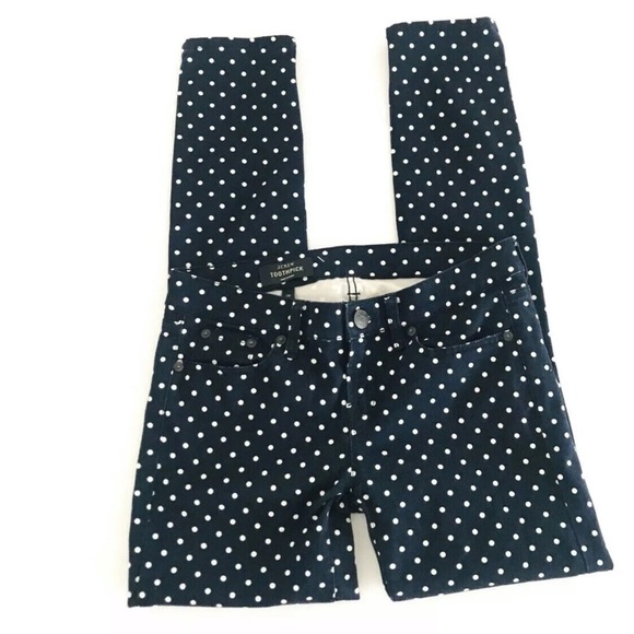J Crew | Womens Polka Dot Toothpick Jeans - Picture 3 of 10